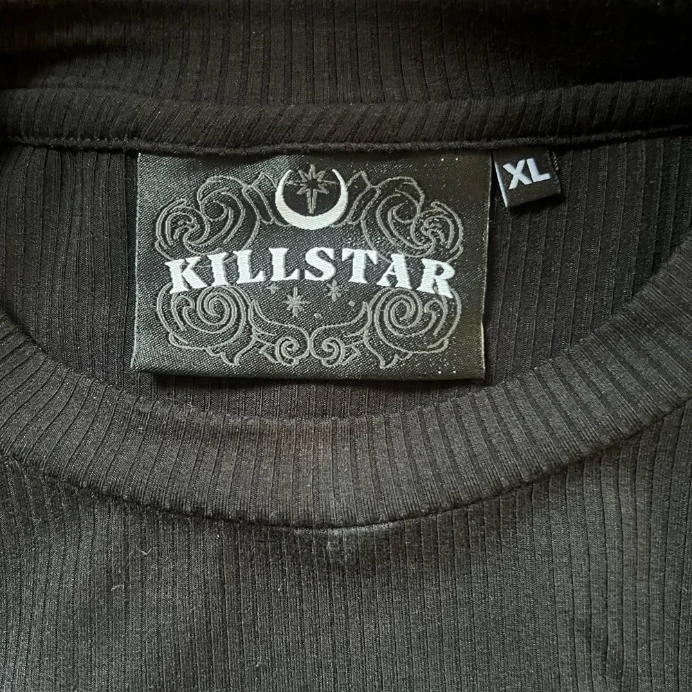 Killstar Black Top with Cut Out at Bust and Grommet Straps Punk Goth XL - Picture 8 of 8